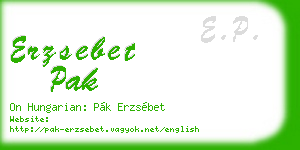 erzsebet pak business card